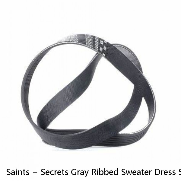 Saints + Secrets Gray Ribbed Sweater Dress Size M