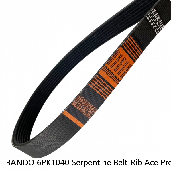 BANDO 6PK1040 Serpentine Belt-Rib Ace Precision Engineered V-Ribbed Belt  (Fits: Volkswagen) #1 small image