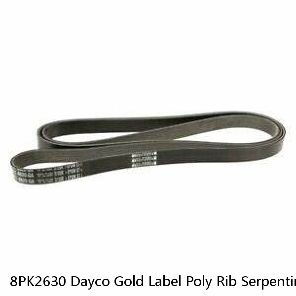 8PK2630 Dayco Gold Label Poly Rib Serpentine Belt Made In USA #1 small image