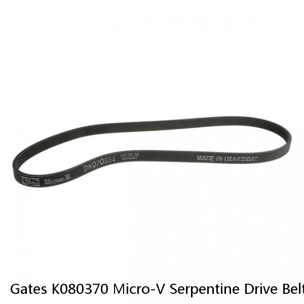 Gates K080370 Micro-V Serpentine Drive Belt For Select 13-16 BMW Models #1 image